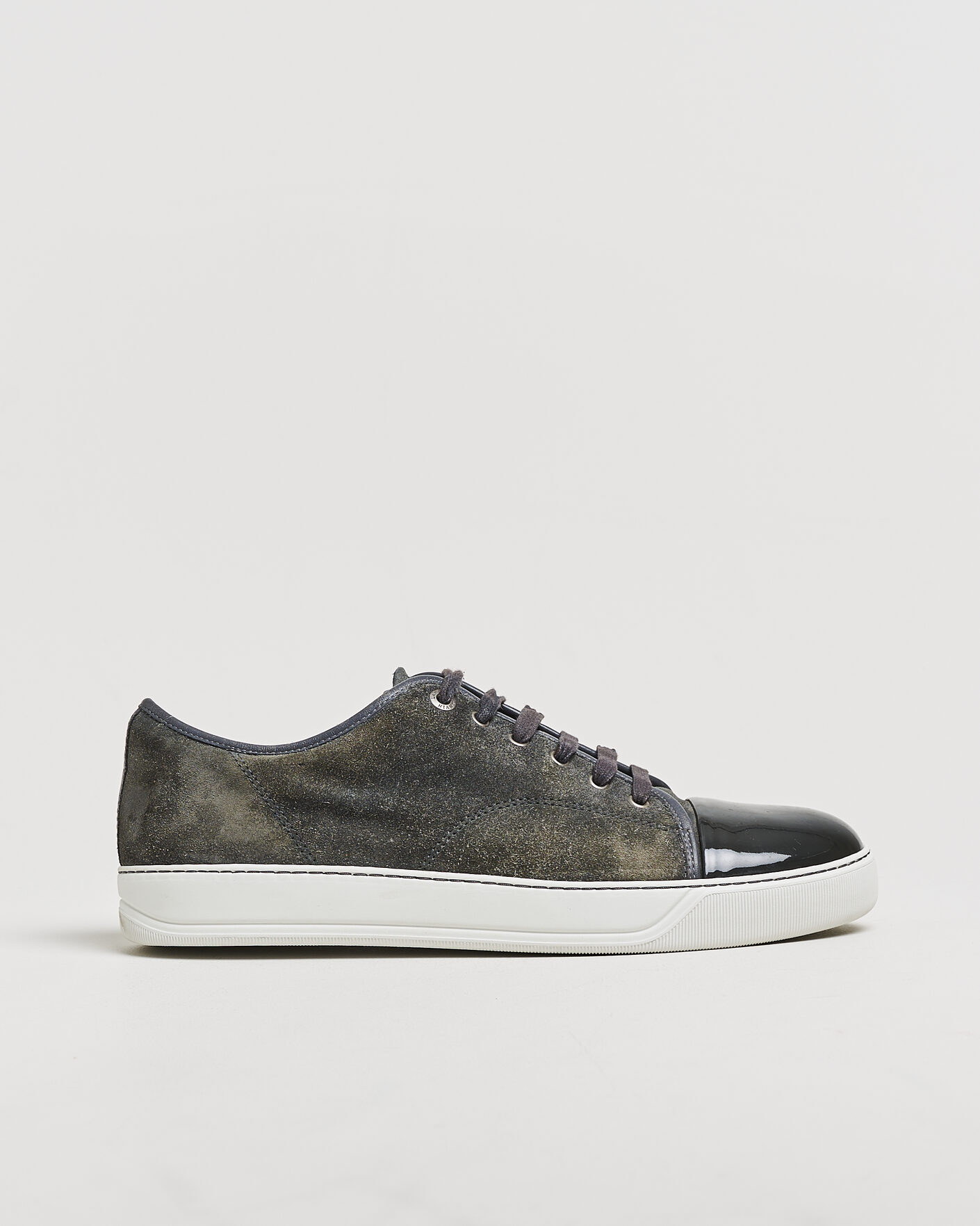 Hombres | Pre-owned Zapatos | Pre-owned | Lanvin DBB1 Patent Cap Toe Sneaker Dark Grey UK10 - EU44