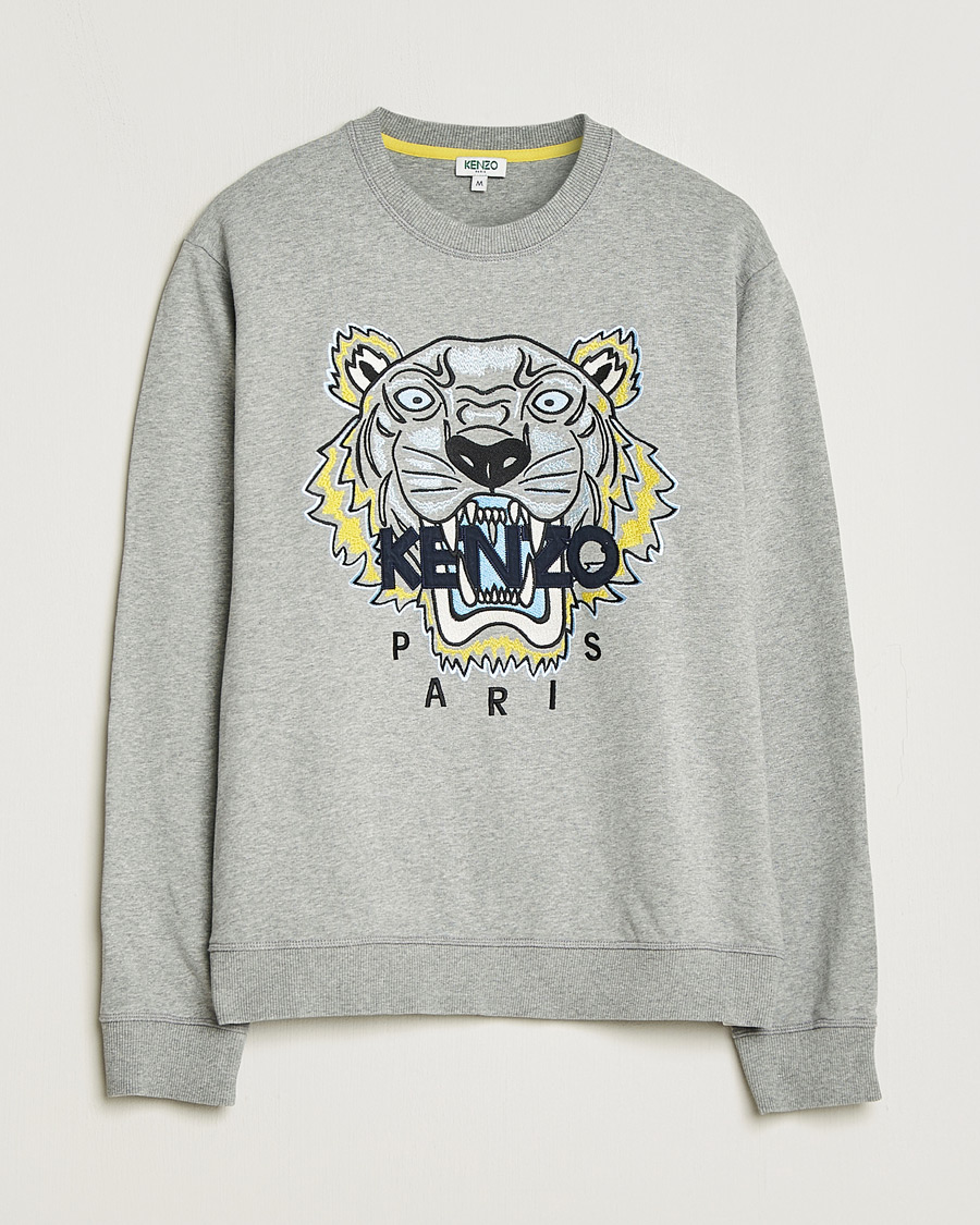 Hombres | Jerséis y prendas de punto | Pre-owned | KENZO Tiger Crew Neck Sweatshirt Grey M