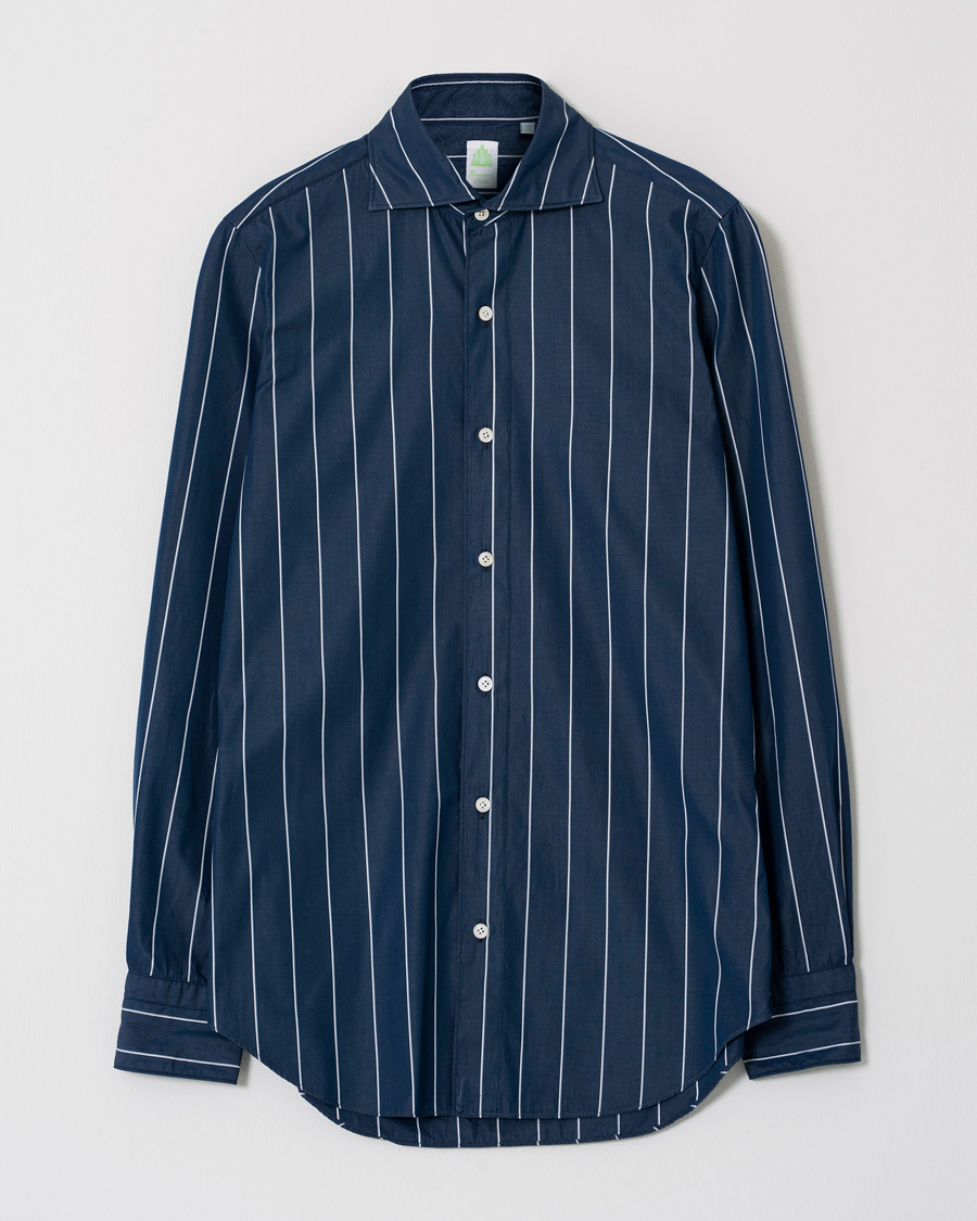 Hombres | Camisas | Pre-owned | Finamore Napoli Tokyo Vintage Cotton Shirt Navy 39 - M