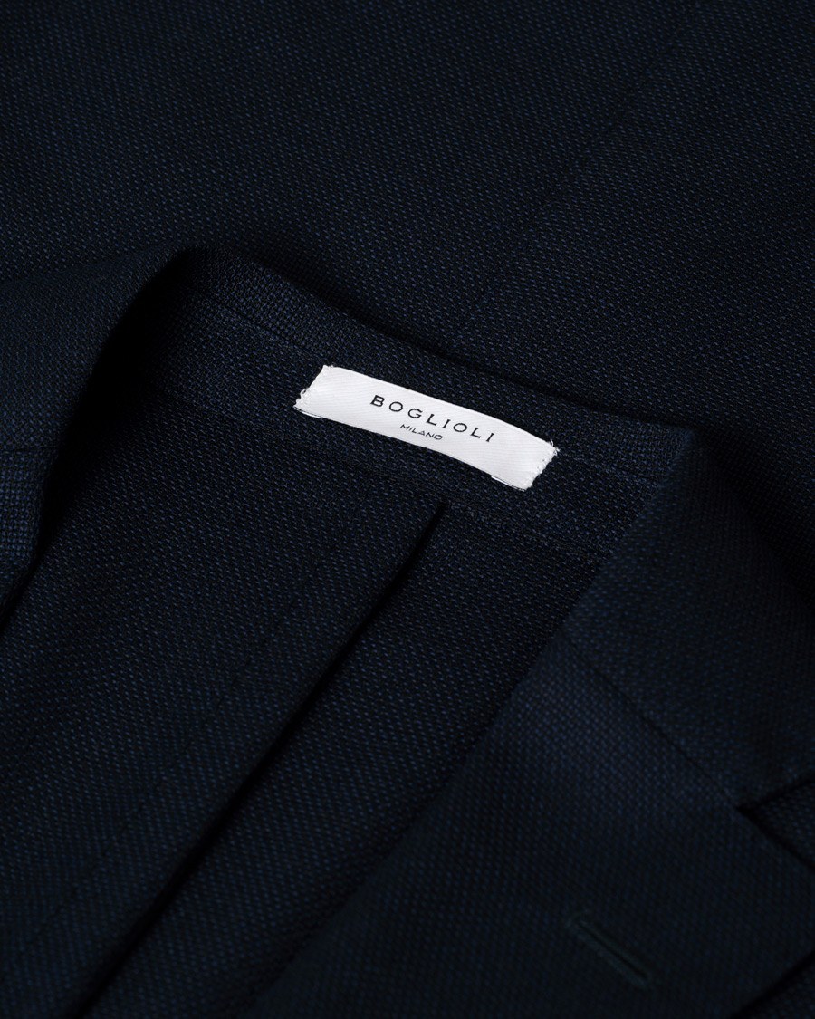 Hombres | Blazers | Pre-owned | Boglioli K Jacket Wool Hopsack Blazer Navy