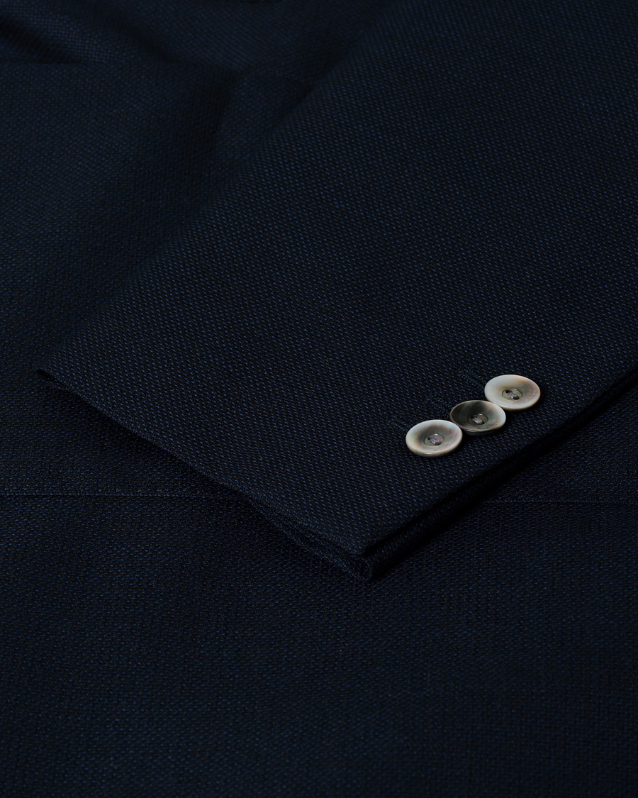 Hombres | Blazers | Pre-owned | Boglioli K Jacket Wool Hopsack Blazer Navy