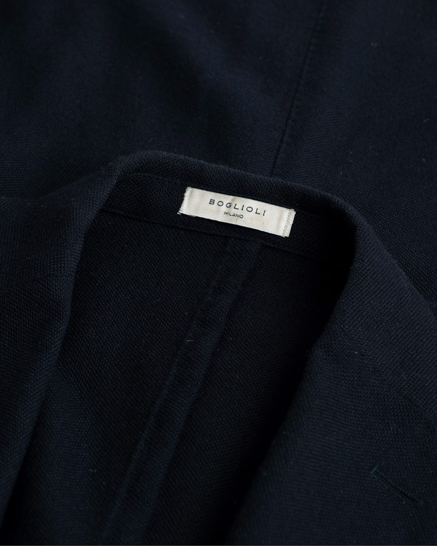 Hombres | Blazers | Pre-owned | Boglioli K Jacket Wool Hopsack Blazer Navy