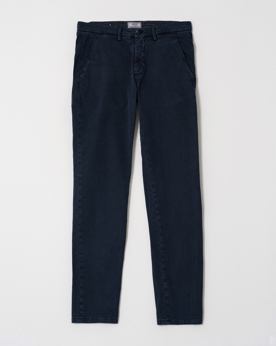 Hombres | Pantalones | Pre-owned | Briglia 1949 Slim Fit Cotton Chinos Navy 44