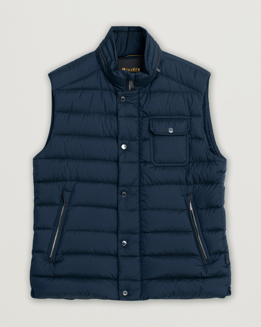 Hombres | Abrigos y chaquetas | Pre-owned | MooRER Morfeo Down Vest Navy 52