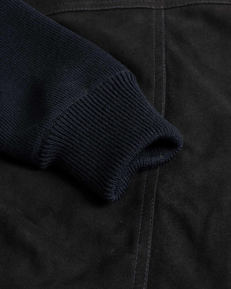 Hombres | Abrigos y chaquetas | Pre-owned | Valstar Valstarino Suede Combo Jacket Navy Suede