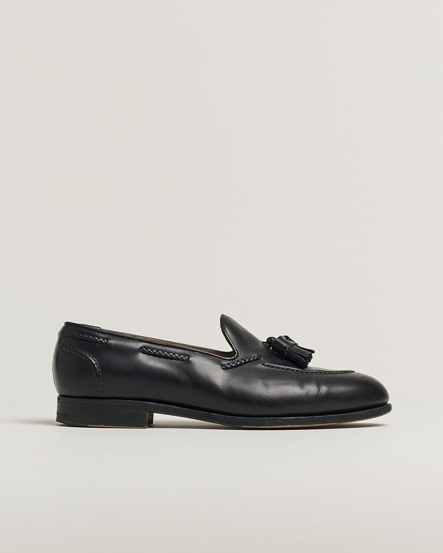 Hombres | Edward Green Belgravia Tassel Loafer Black Calf | Pre-owned | Edward Green Belgravia Tassel Loafer Black Calf
