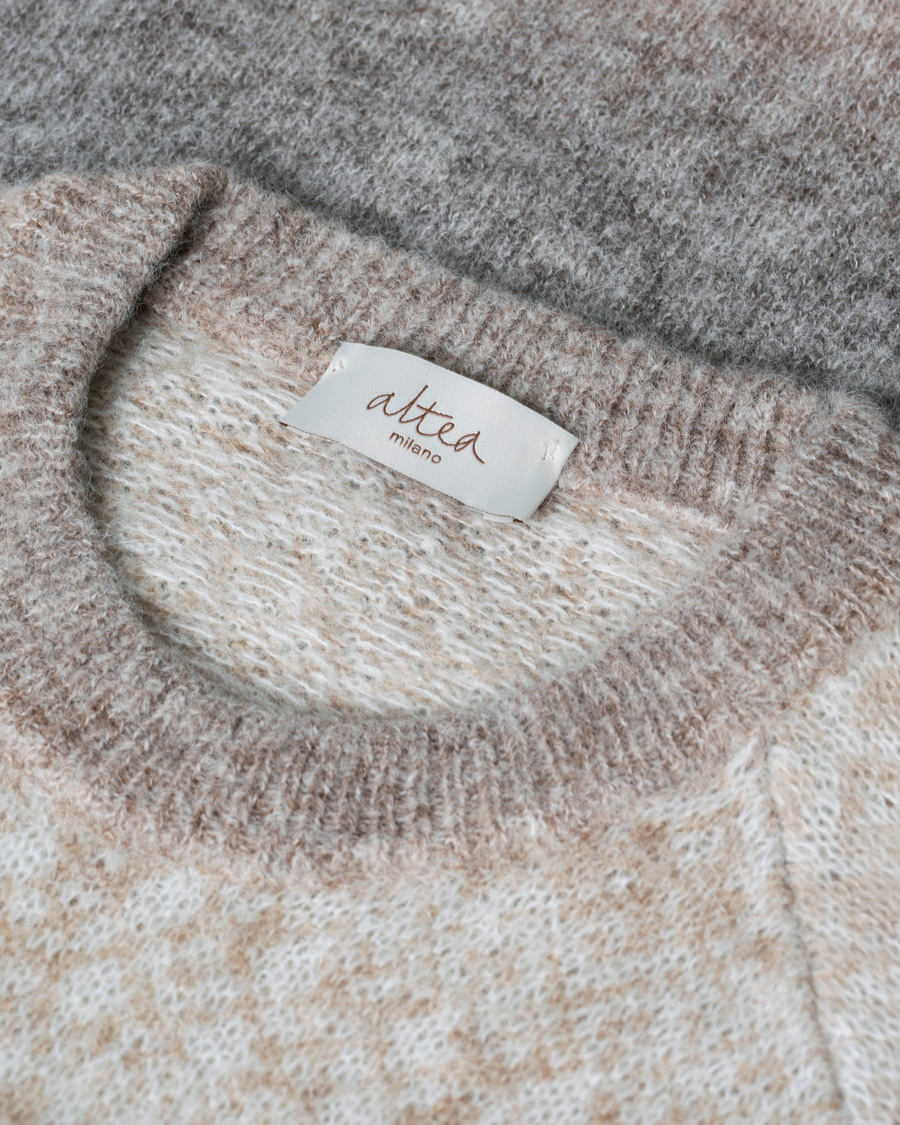 Hombres | Jerséis y prendas de punto | Pre-owned | Altea Norwegian Jacquard Alpaca Sweater Beige