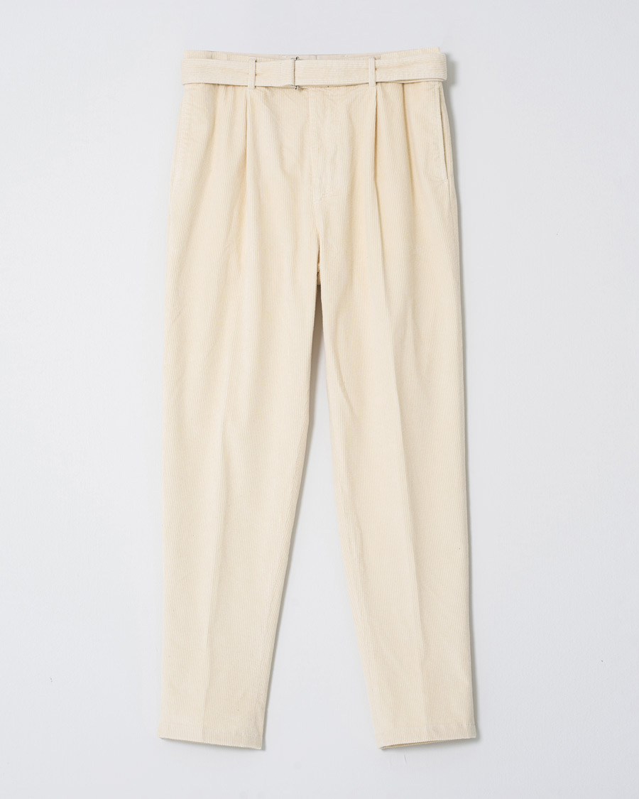 Hombres | Pantalones | Pre-owned | Altea Slim Fit Corduroy Trousers Ivory S