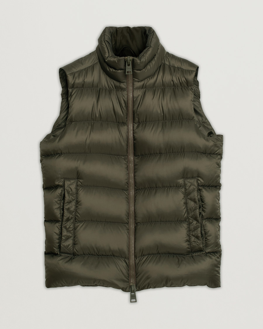 Hombres | Abrigos y chaquetas | Pre-owned | Herno Globe Down Puffer Gilet Forest Green