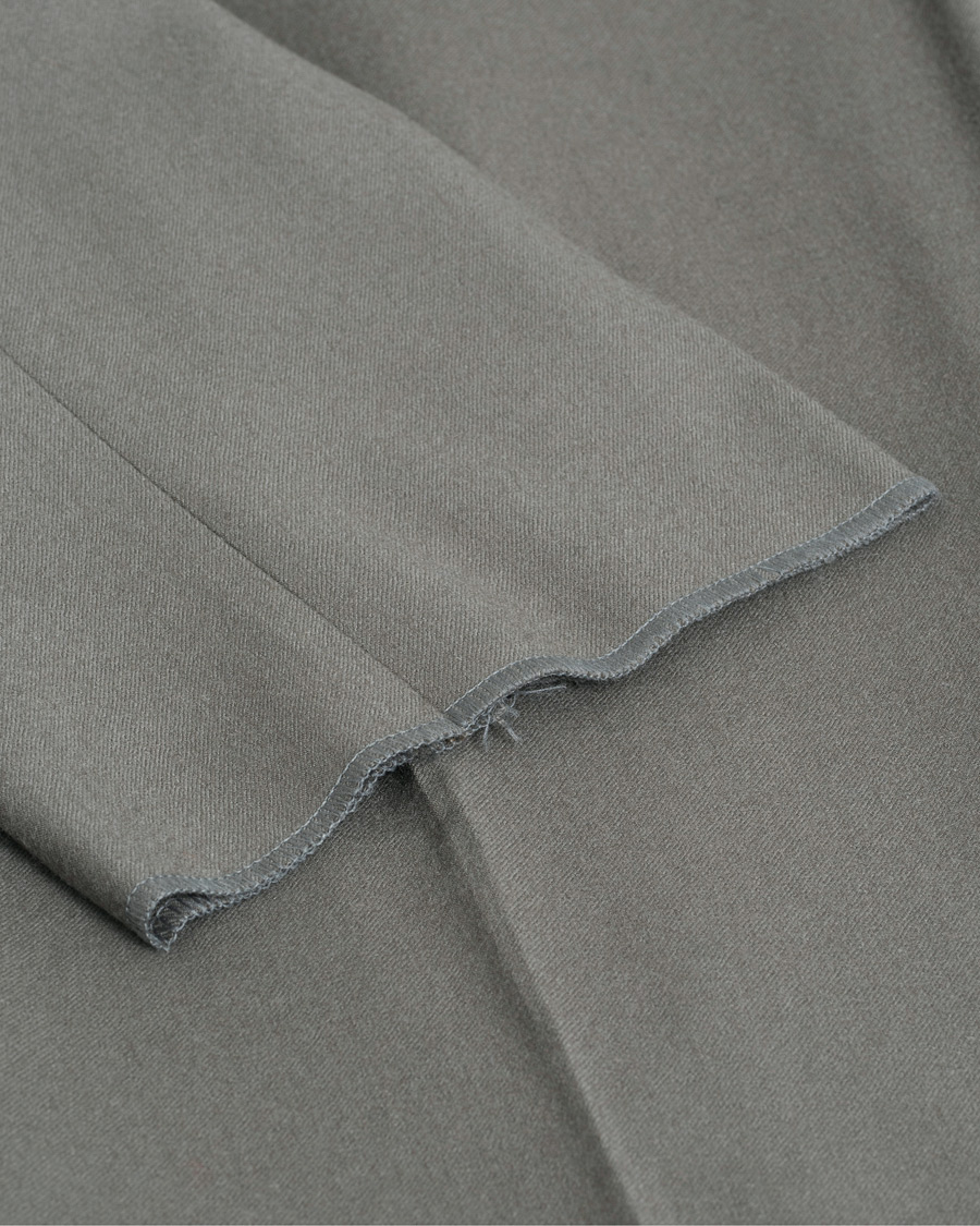 Hombres | Pantalones | Pre-owned | Giorgio Armani Tapered Wool Flannel Trousers Light Grey