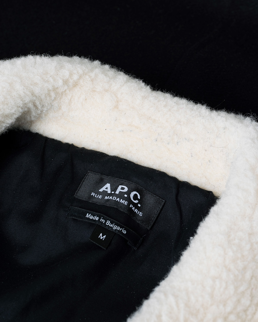Hombres | Abrigos y chaquetas | Pre-owned | A.P.C. Ben Shearling Bomber Jacket Black