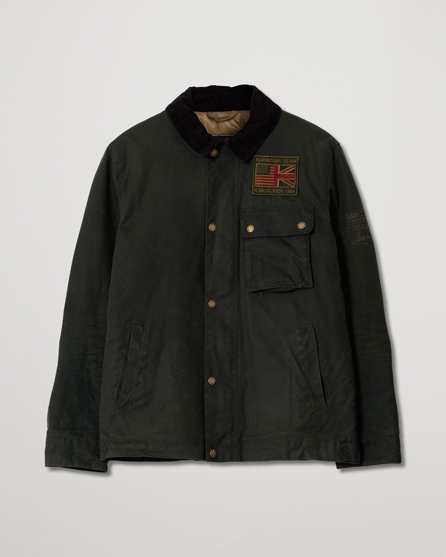Hombres | Abrigos y chaquetas | Pre-owned | Barbour International Steve McQueen Workers Wax Jacket Sage