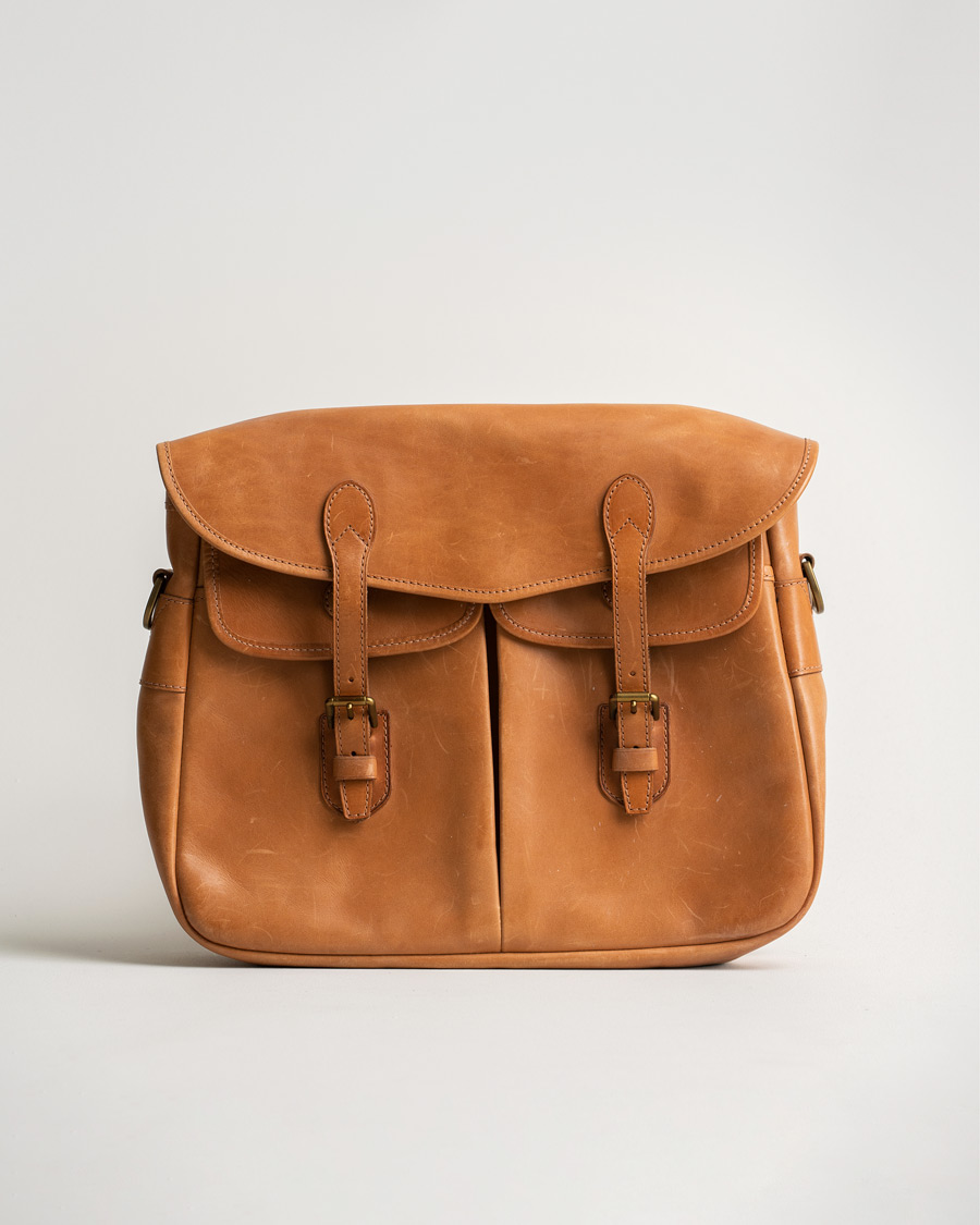 Hombres | Polo Ralph Lauren Leather Duffle Bag Natural | Pre-owned | Polo Ralph Lauren Leather Duffle Bag Natural