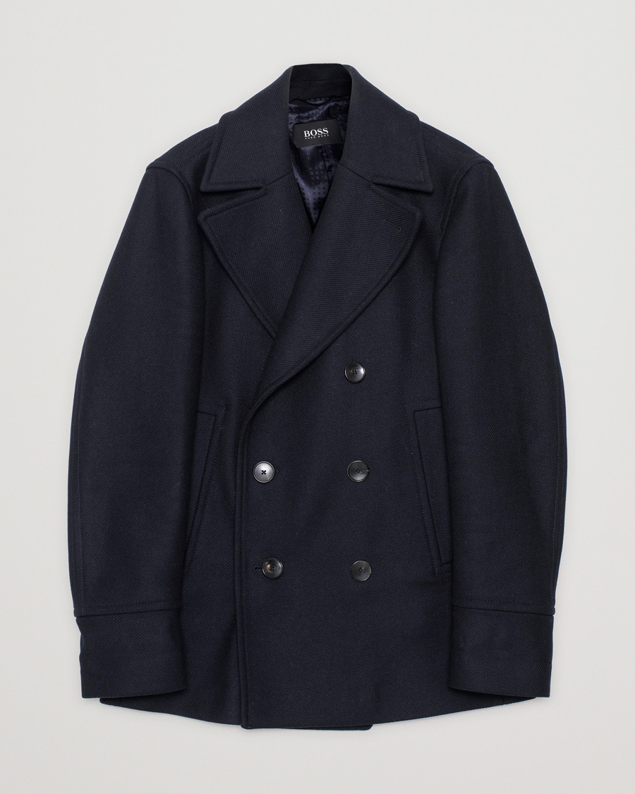 Hombres | Abrigos y chaquetas | Pre-owned | BOSS Hyde Peacoat Dark Blue