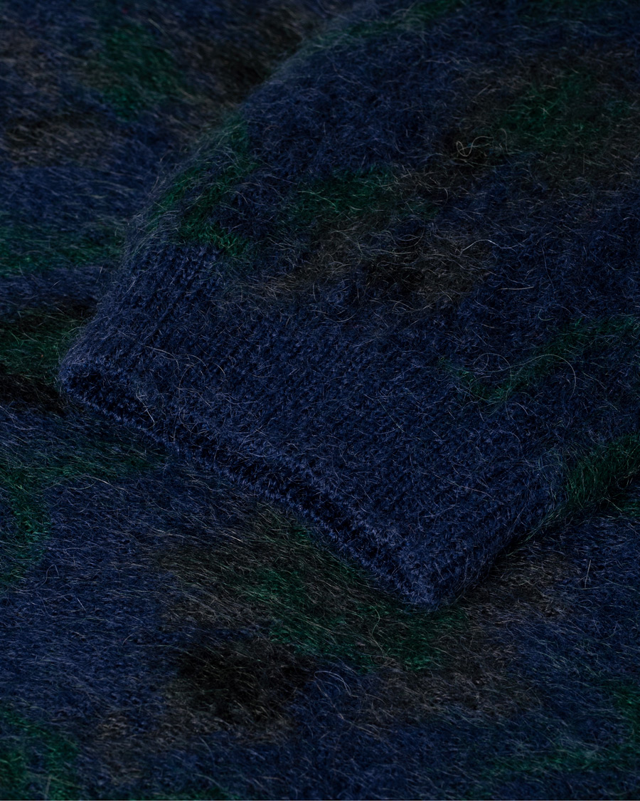 Hombres | Jerséis y prendas de punto | Pre-owned | BEAMS PLUS Botanical Jacquard Cardigan Navy