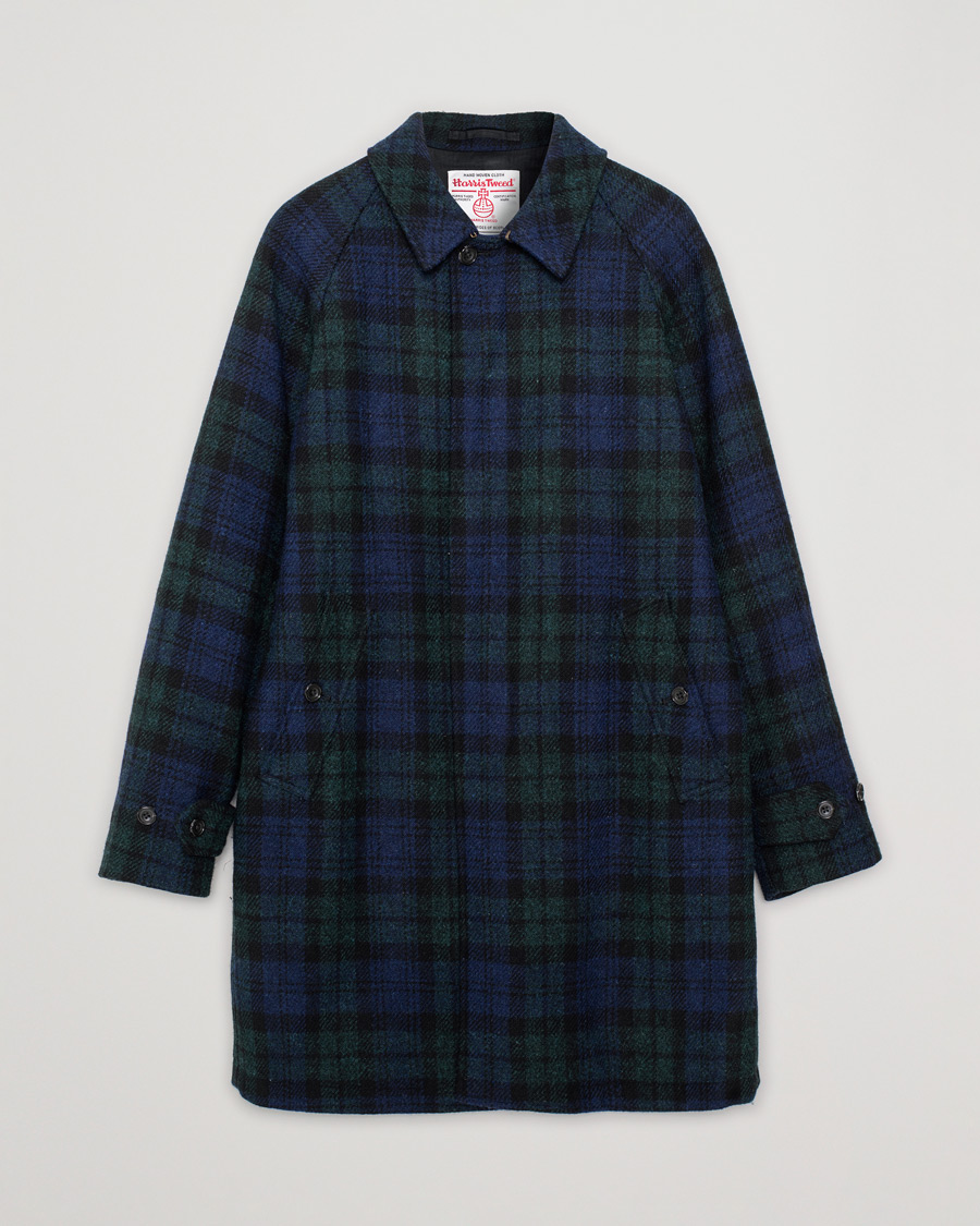 Hombres | Abrigos y chaquetas | Pre-owned | BEAMS PLUS Balmacaan Harris Tweed Coat Blackwatch