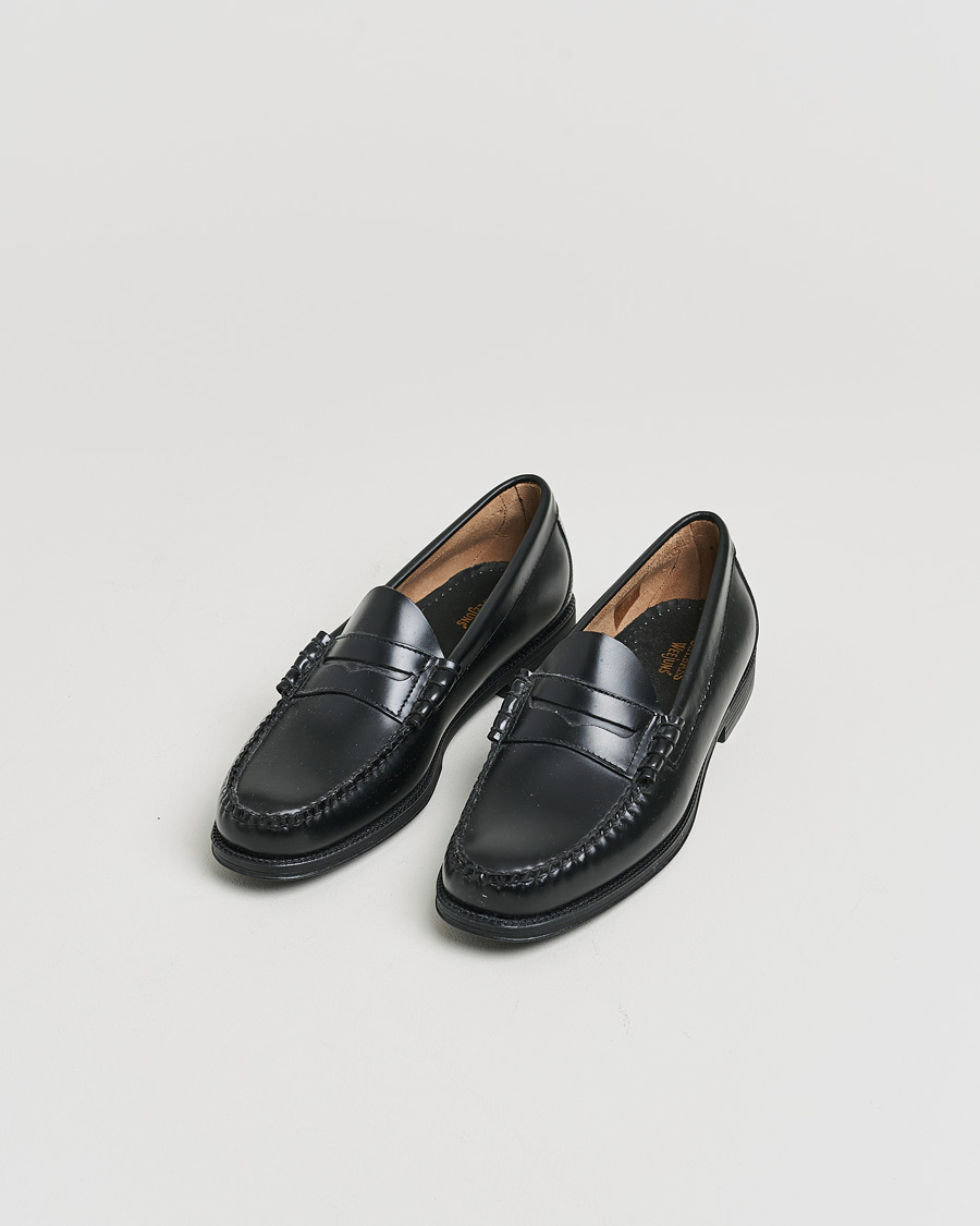 Hombres | G.H. Bass Easy Weejuns Larson Penny Loafers Black Leather 43 | Pre-owned | G.H. Bass Easy Weejuns Larson Penny Loafers Black Leather 43