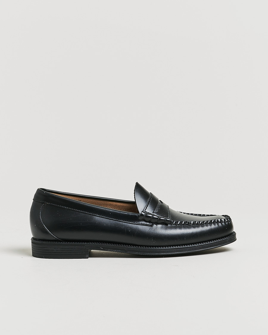 Hombres | G.H. Bass Easy Weejuns Larson Penny Loafers Black Leather 43 | Pre-owned | G.H. Bass Easy Weejuns Larson Penny Loafers Black Leather 43