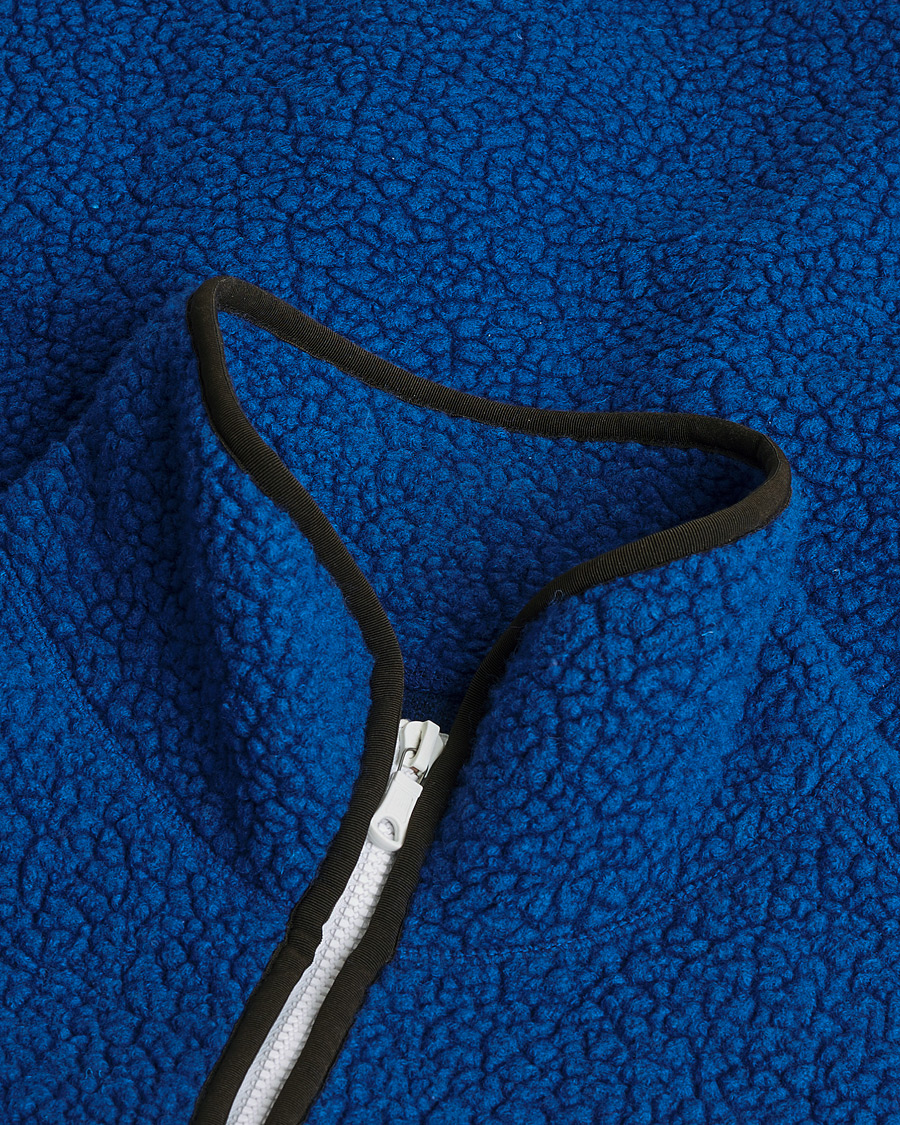 Hombres | Drake's Rib BRib Bound Fleece Jacket Blue | Pre-owned | Drake's Rib BRib Bound Fleece Jacket Blue