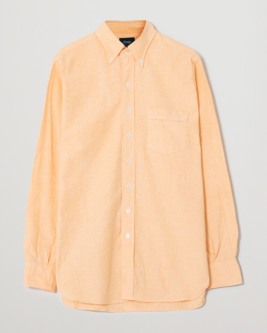 Hombres | Camisas | Pre-owned | Drake's Button Down Oxford Shirt Orange 42 - L
