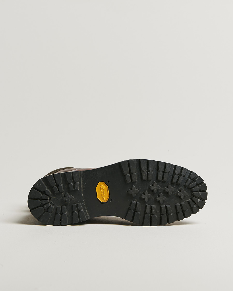 Hombres | Botas | Pre-owned | Crockett & Jones Ross Boot Vibram Sole Dark Brown Waxed Calf