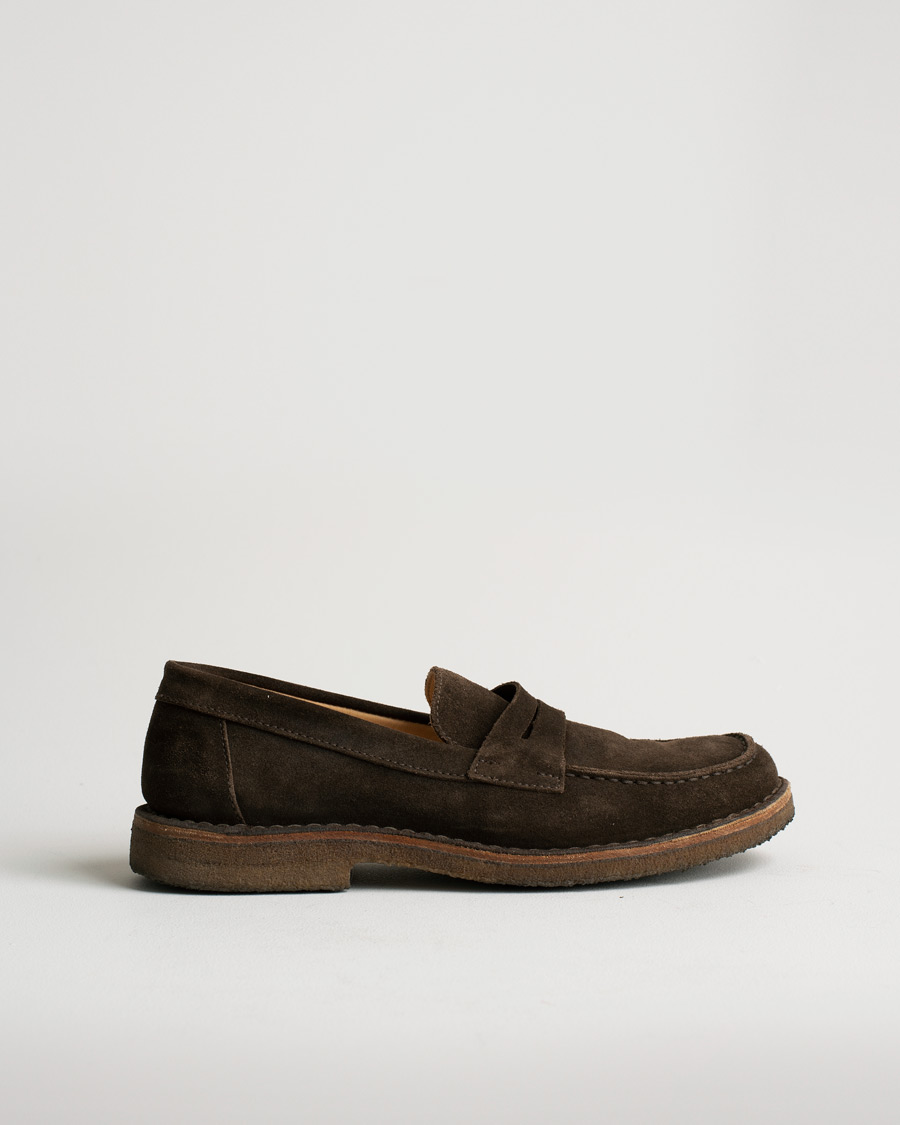 Hombres | Astorflex Mokaflex Loafer Dark Brown Suede | Pre-owned | Astorflex Mokaflex Loafer Dark Brown Suede