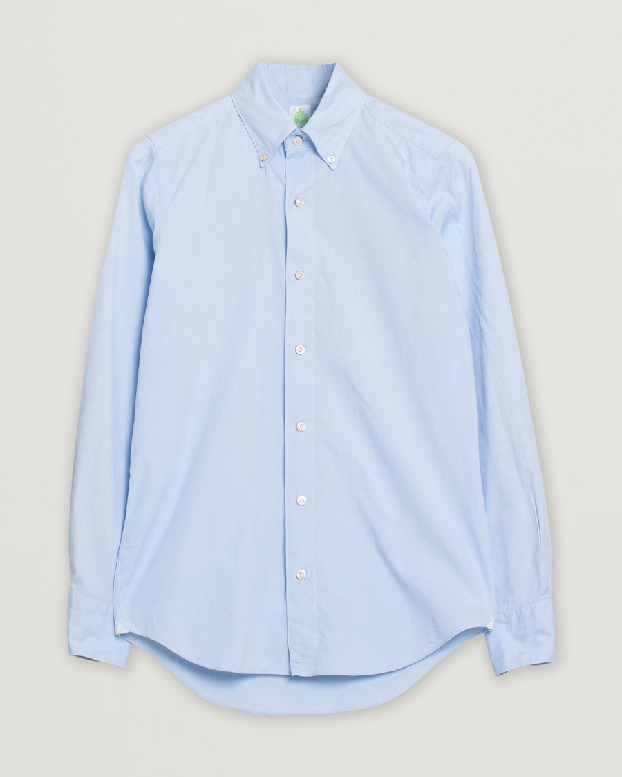 Hombres | Camisas | Pre-owned | Finamore Napoli Tokyo Slim Fit Oxford Shirt Light Blue