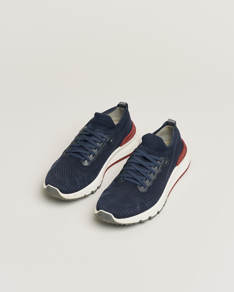 Hombres | Brunello Cucinelli Mesh Running Sneakers Navy | Pre-owned | Brunello Cucinelli Mesh Running Sneakers Navy