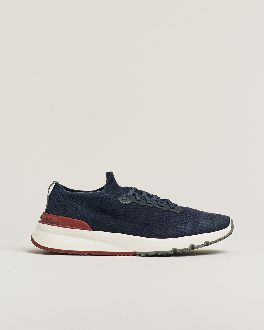 Hombres | Brunello Cucinelli Mesh Running Sneakers Navy | Pre-owned | Brunello Cucinelli Mesh Running Sneakers Navy