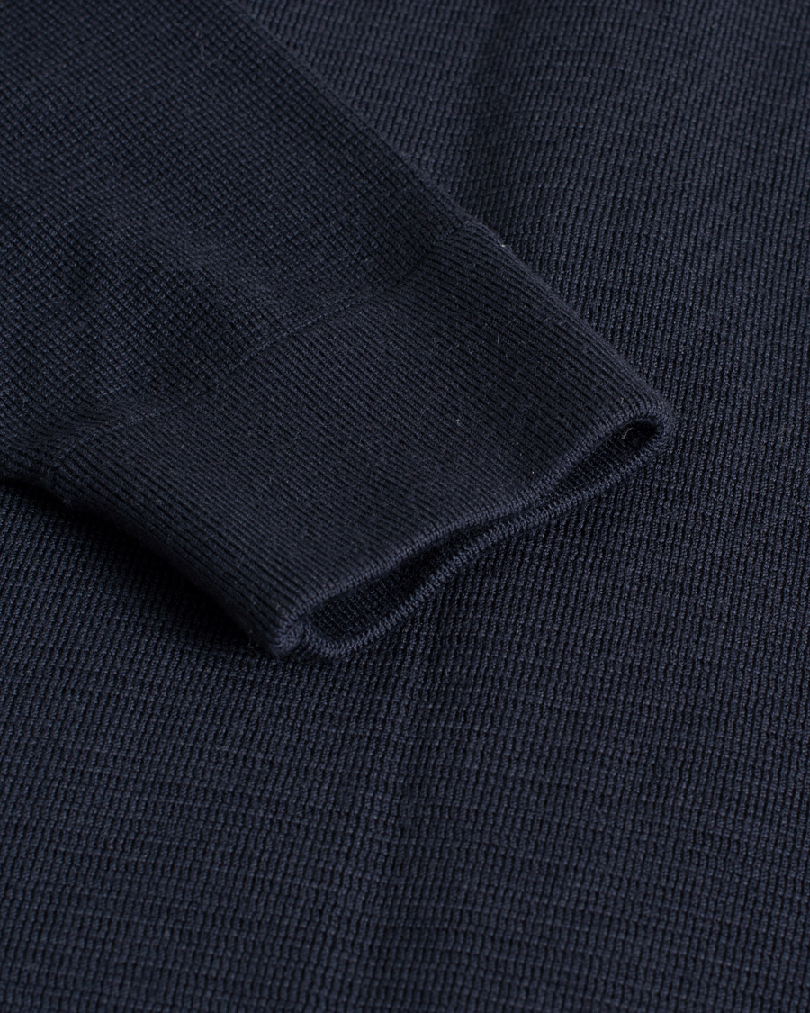 Hombres | Jerséis y prendas de punto | Pre-owned | Ralph Lauren Purple Label Hybrid Zip Sweater Classic Navy
