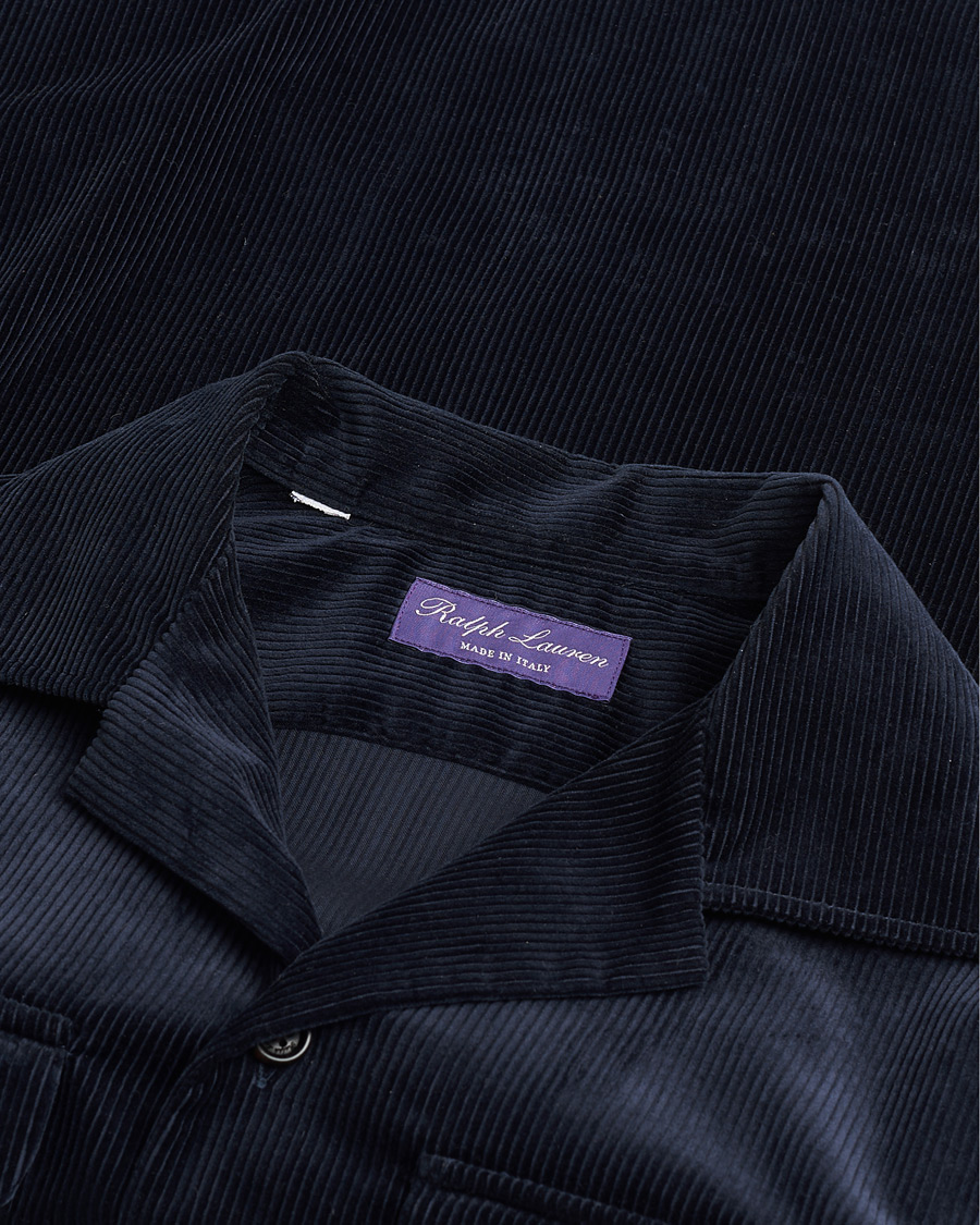 Hombres | Ralph Lauren Purple Label Double Pocket Overshirt Classic Navy S | Pre-owned | Ralph Lauren Purple Label Double Pocket Overshirt Classic Navy S