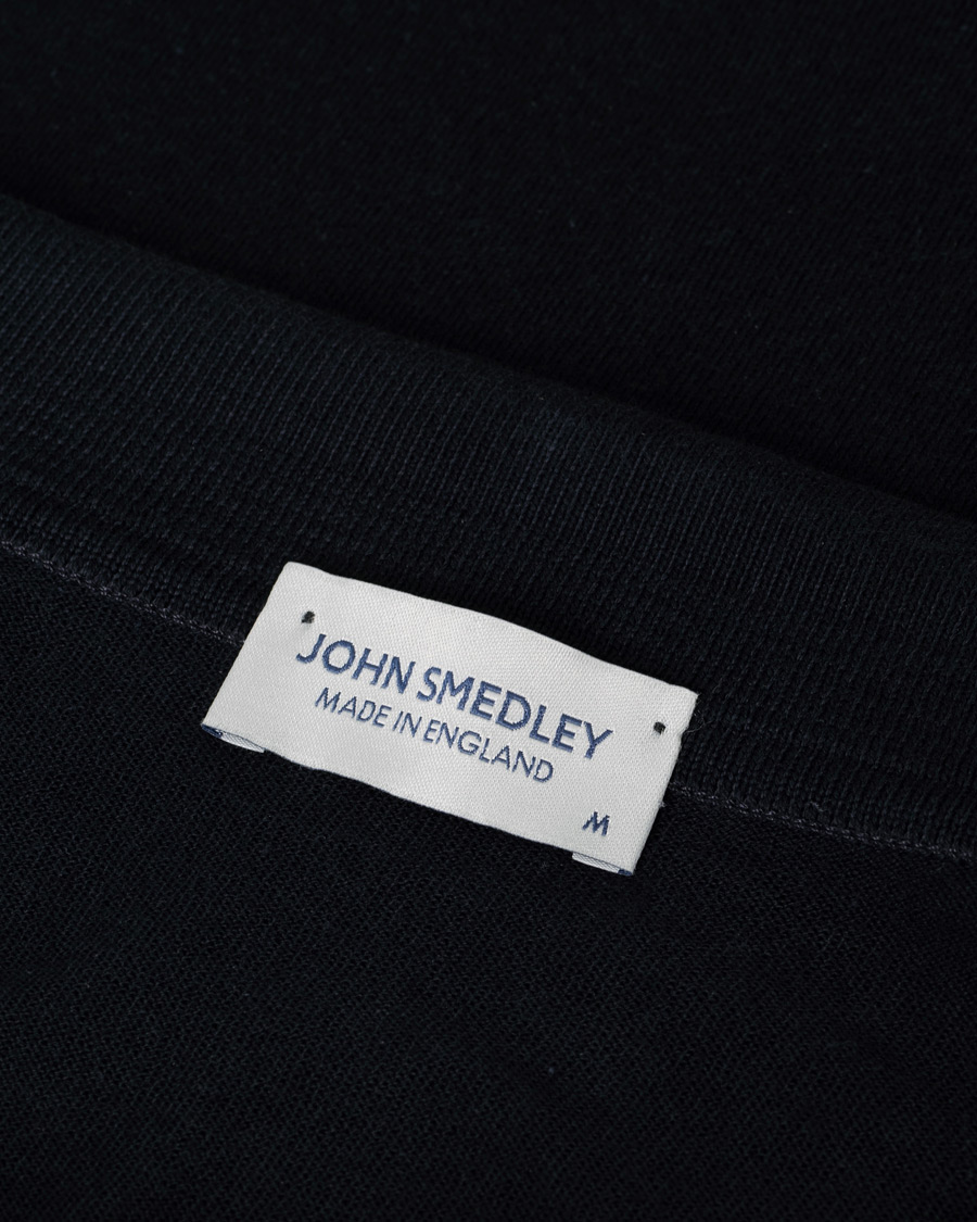 Hombres | Polos | Pre-owned | John Smedley Adrian Slim Fit Sea Island Polo Navy