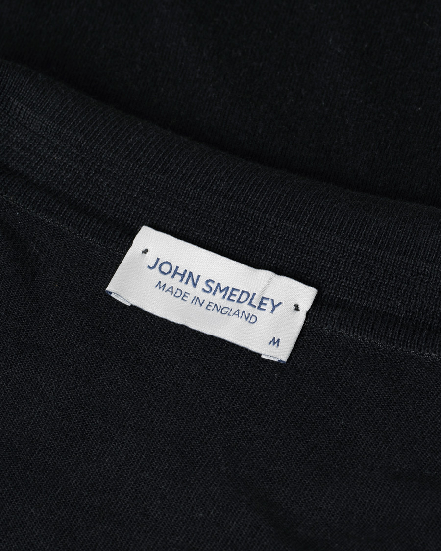 Hombres | Polos | Pre-owned | John Smedley Adrian Slim Fit Sea Island Polo Black