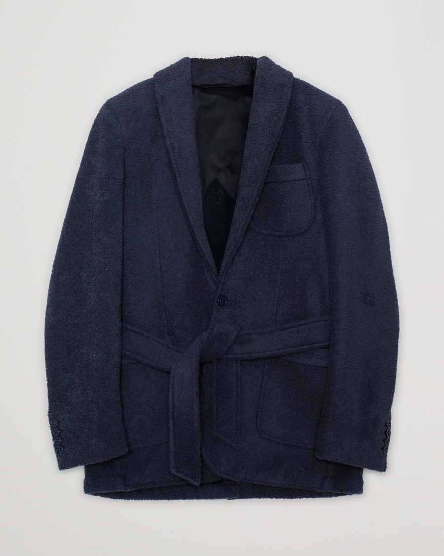 Hombres | Jerséis y prendas de punto | Pre-owned | Orlebar Brown Darvill Cotton Terry Cardigan Ink