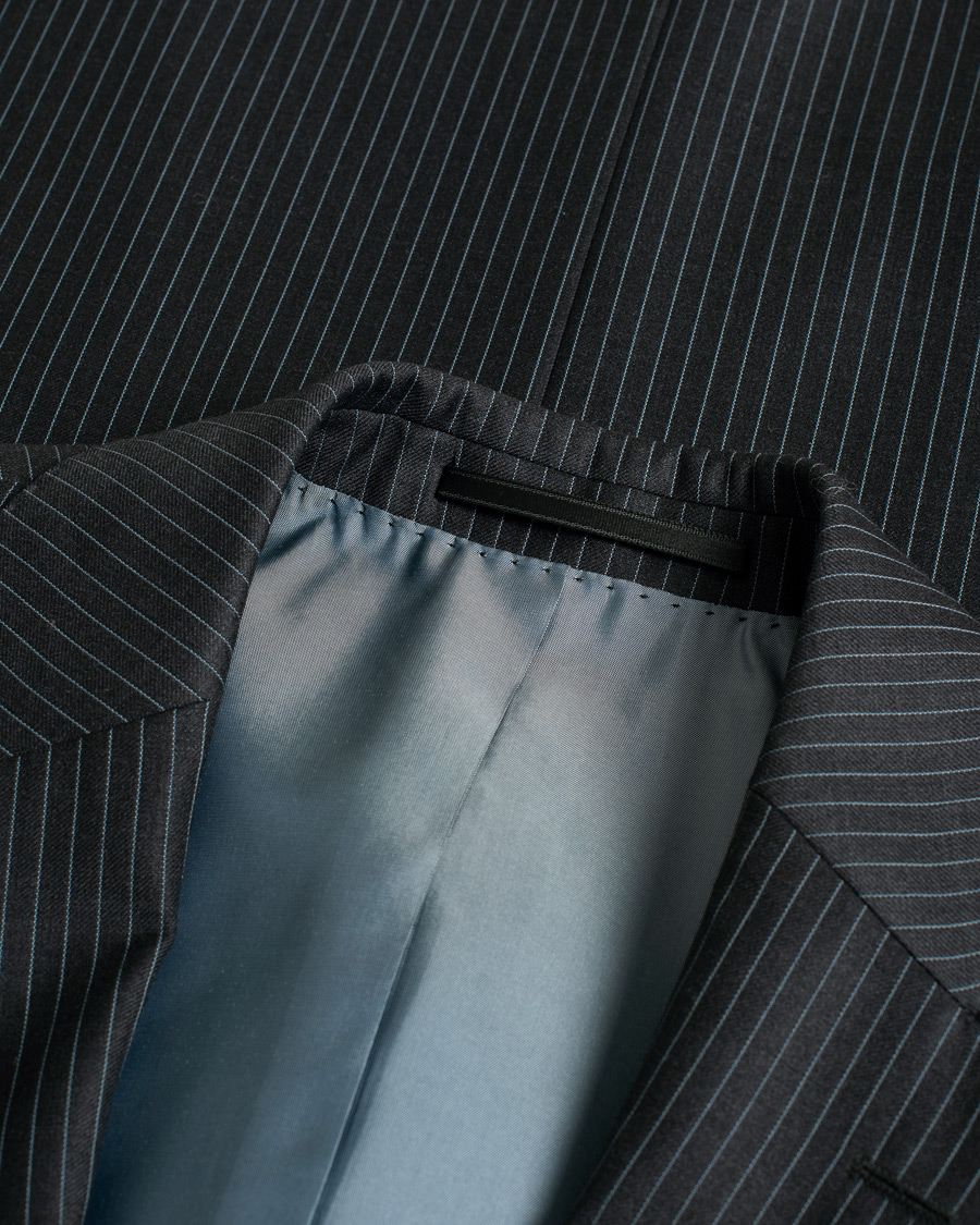 Hombres | Blazers | Pre-owned | Boss Pinstripe Wool Suit Navy 52