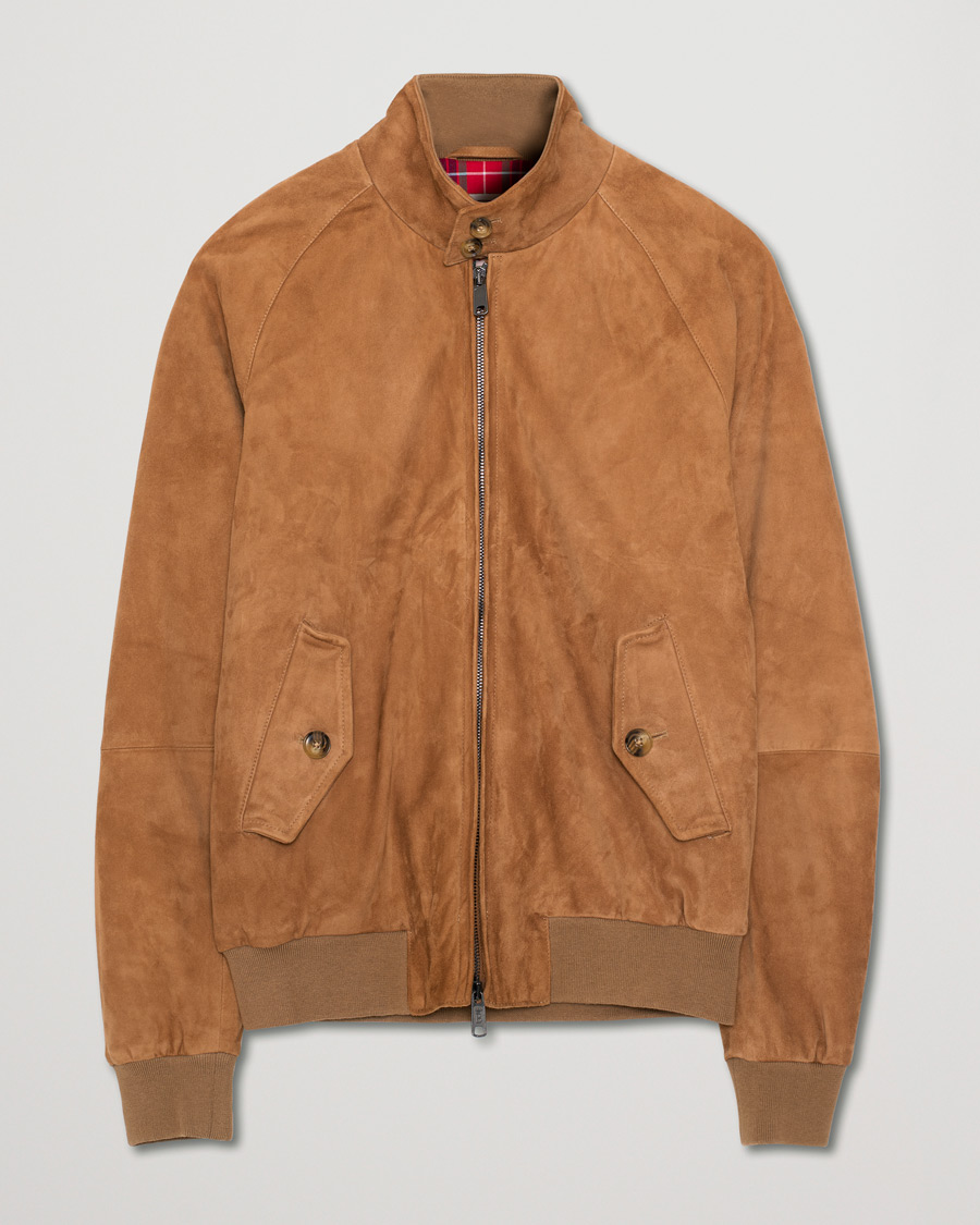 Hombres | Abrigos y chaquetas | Pre-owned | Baracuta G9 Suede Jacket Tobacco