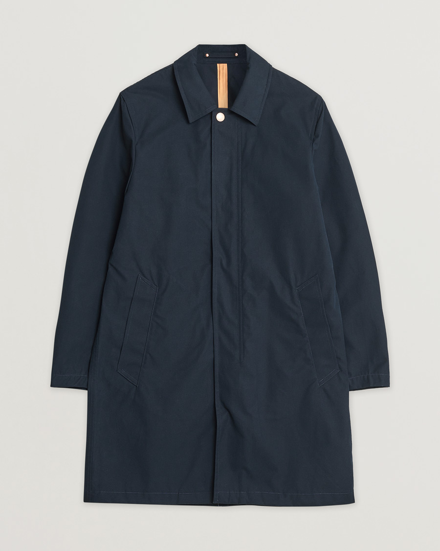 Hombres | Private White V.C. Unlined Cotton Ventile Mac Coat 3.0 Navy 2 - XS | Pre-owned | Private White V.C. Unlined Cotton Ventile Mac Coat 3.0 Navy 2 - XS