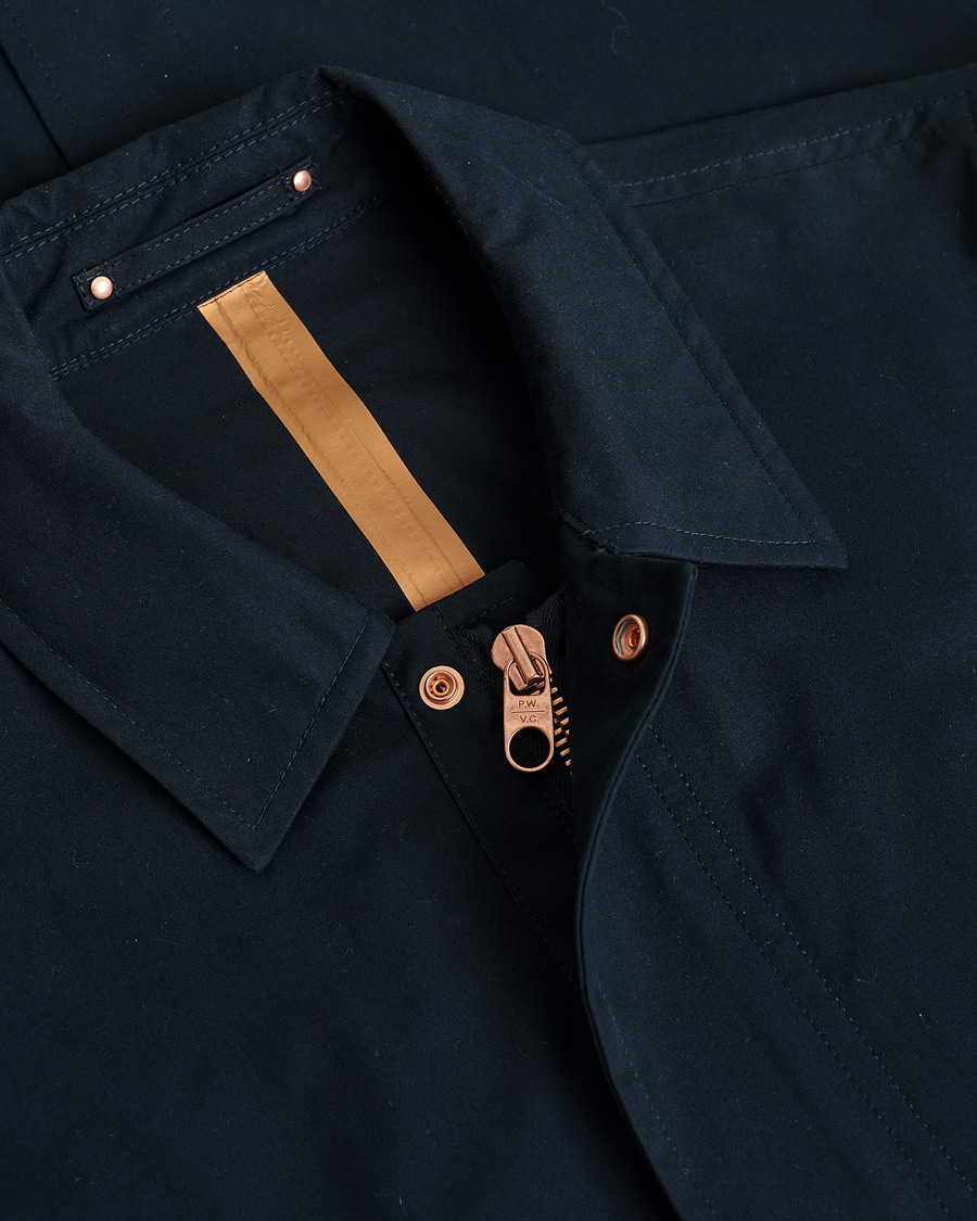 Hombres | Private White V.C. Unlined Cotton Ventile Mac Coat 3.0 Navy 2 - XS | Pre-owned | Private White V.C. Unlined Cotton Ventile Mac Coat 3.0 Navy 2 - XS