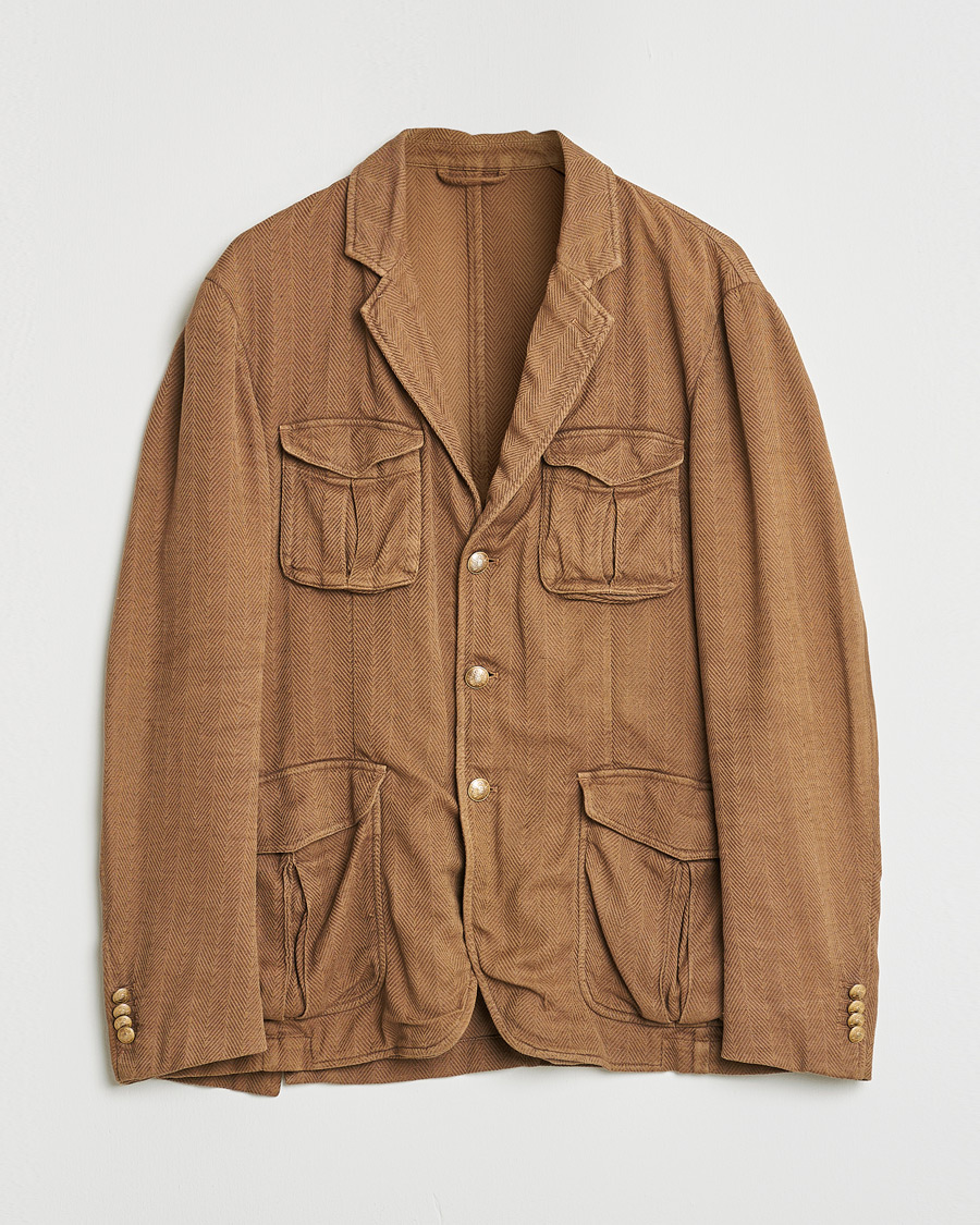 Hombres | Pre-owned Blazers | Pre-owned | Altea Safari Blazer Camel Brown 52