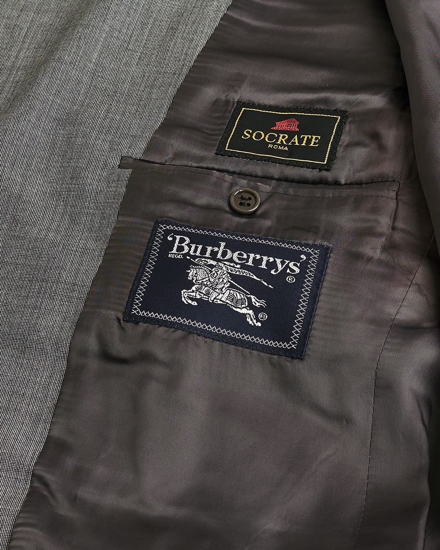 Hombres | Pre-owned Trajes | Pre-owned | Burberry Vintage Wool Suit Grey Melange 50