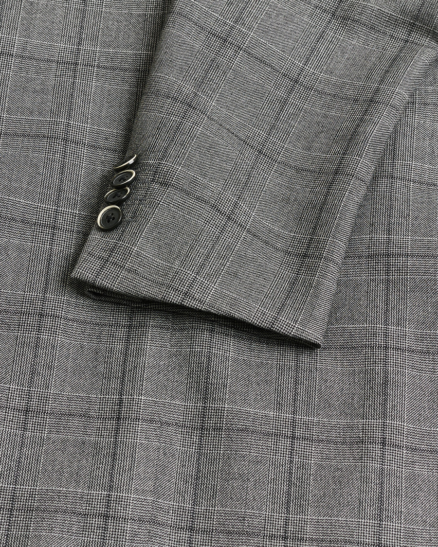 Hombres | Pre-owned Trajes | Pre-owned | Caruso Checked Wool Suit Grey 48