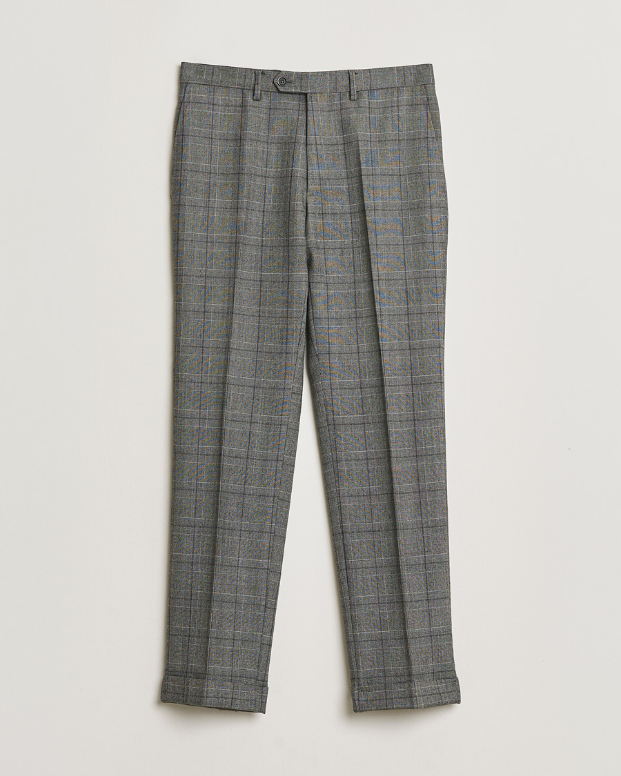 Hombres | Pre-owned Trajes | Pre-owned | Caruso Checked Wool Suit Grey 48
