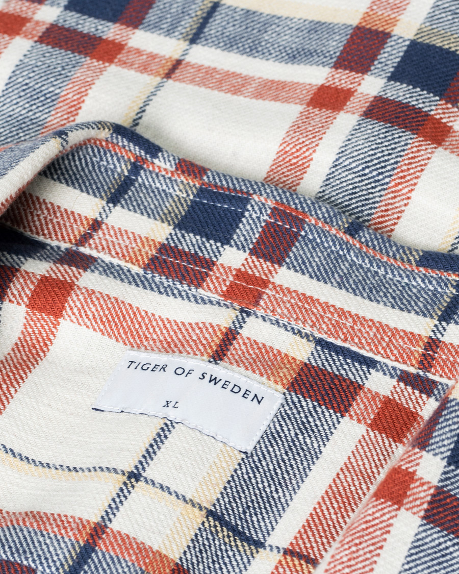 Hombres | Camisas | Pre-owned | Tiger of Sweden Benjamin Cotton Shirt Light Ink