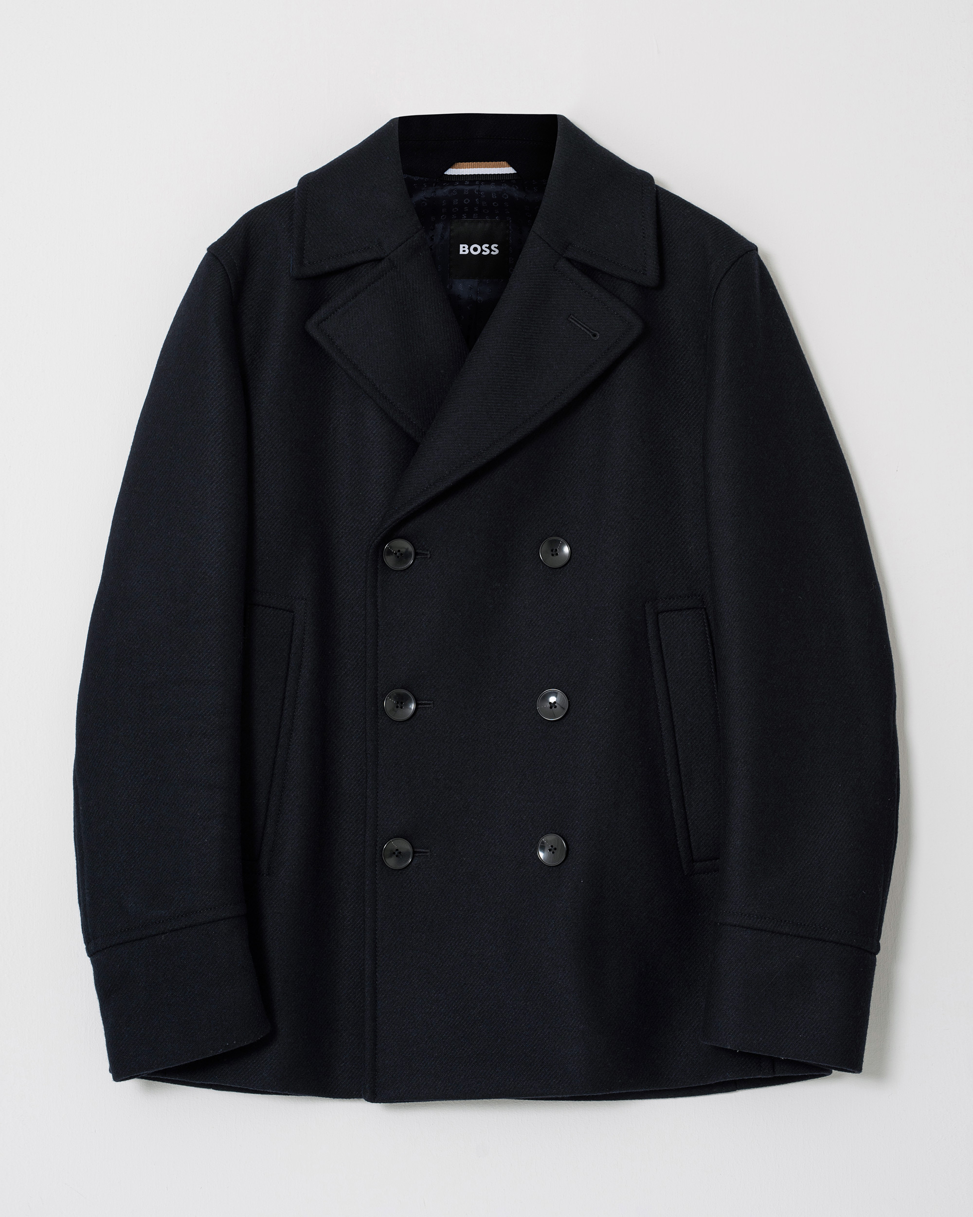 Hombres | Abrigos y chaquetas | Pre-owned | BOSS Hyde Peacoat Dark Blue 46