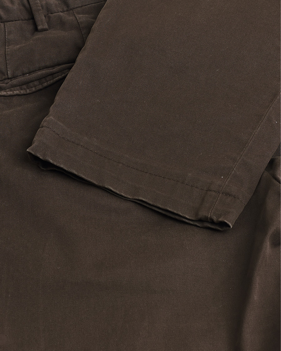 Hombres | Pre-owned Pantalones | Pre-owned | Incotex Slim Fit Cotton Stretch Chinos Dark Brown 48