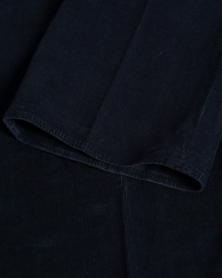 Hombres | Pantalones | Pre-owned | Incotex Slim Fit Soft Corduroy Trousers Navy