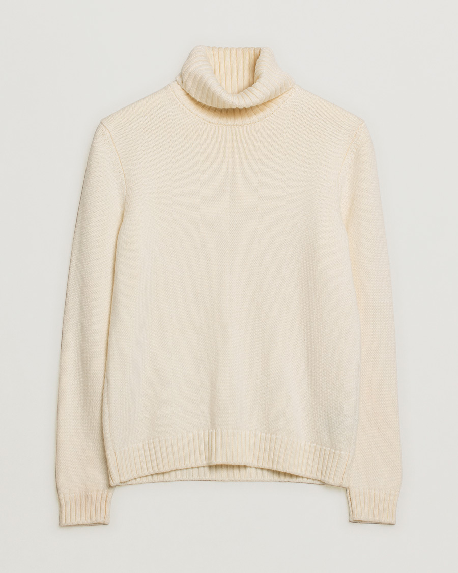 Hombres | Zanone Virgin Merino Wool Rollneck Latte | Pre-owned | Zanone Virgin Merino Wool Rollneck Latte