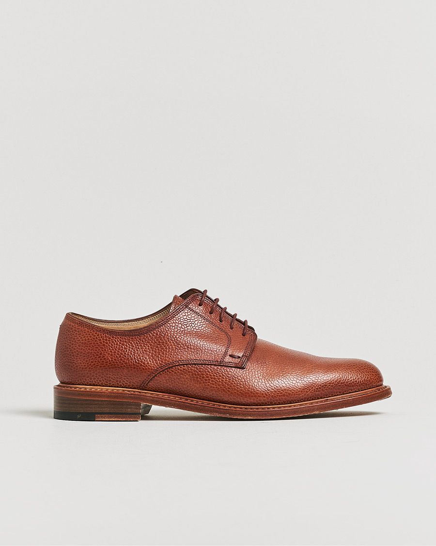 Hombres | Pre-owned Zapatos cosidos a mano | Pre-owned | Paraboot Grained Leather Derby Brown UK7,5 - EU41,5