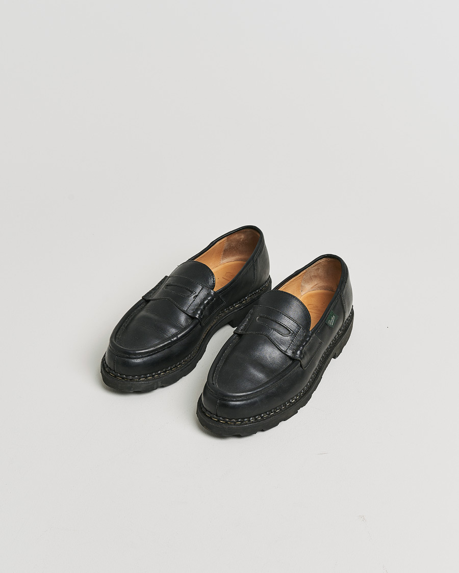 Hombres | Pre-owned Zapatos cosidos a mano | Pre-owned | Paraboot Reims Loafer Black UK9 - EU43