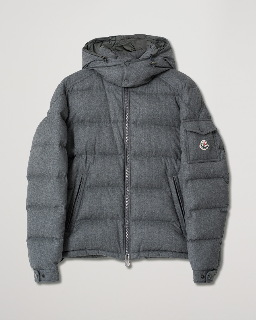 Hombres | Abrigos y chaquetas | Pre-owned | Moncler Montgenevre Flannel Down Jacket Grey Melange